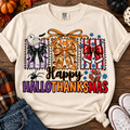 Happy Hallothanksmas T-Shirt – Halloween, Thanksgiving & Christmas Graphic Tee