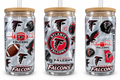 16 oz Atlanta Falcons Football Glass Tumbler