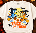 Trick or Treat Halloween T-Shirt – Cute Witch Dogs Graphic Tee