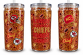 16 oz Kansas City Chiefs Red & Gold Glitter Plastic Tumbler