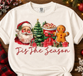 ’Tis the Season Christmas T-Shirt – Santa, Gingerbread & Christmas Tree Graphic Tee