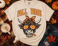 Fall Vibes Highland Cow Graphic T-Shirt