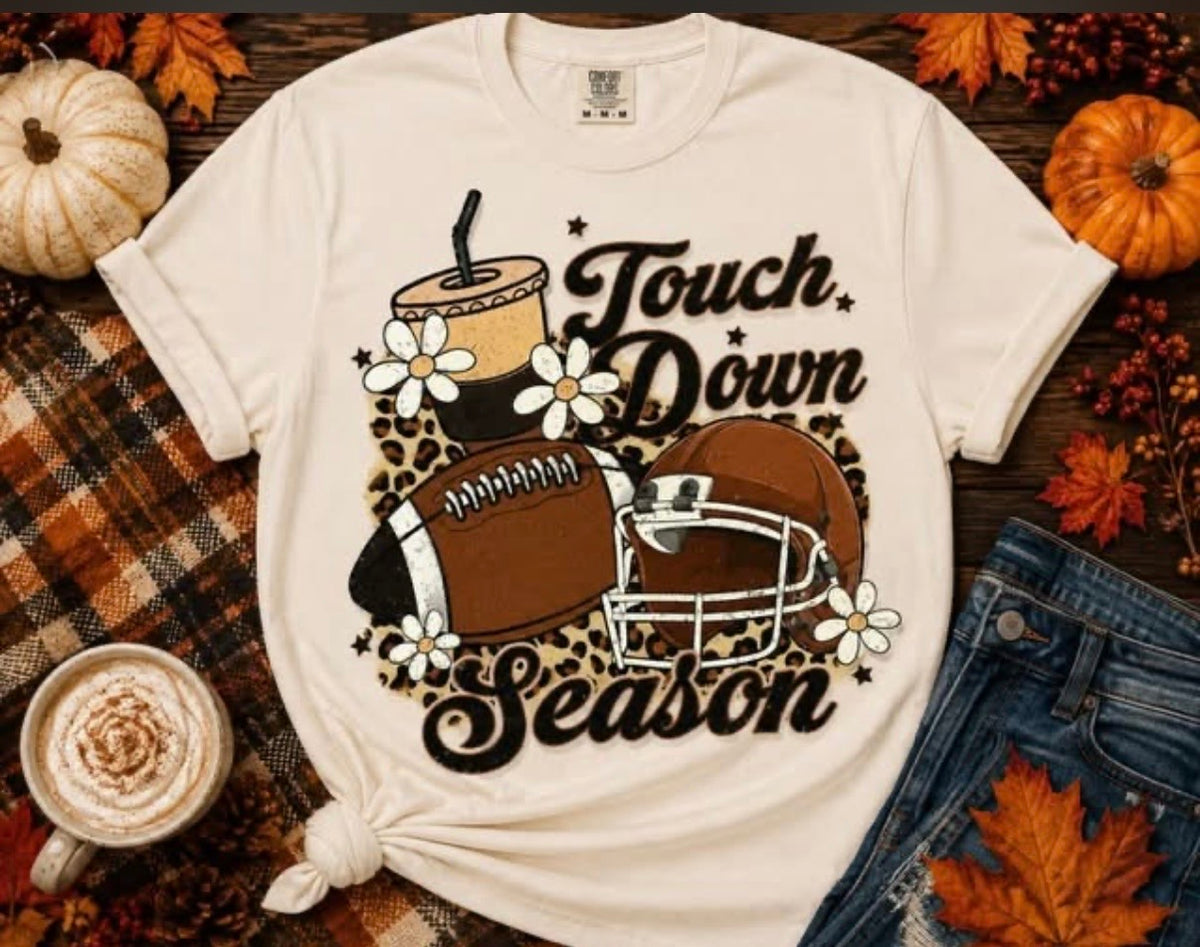 Touchdown Season Football Graphic T-Shirt