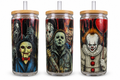 16 oz Horror Icons Glass Tumbler – Classic Slasher Collection